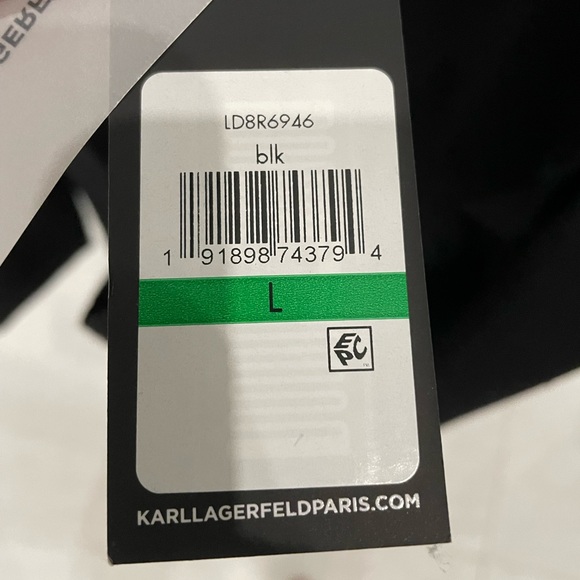 Karl Lagerfeld Asymmetrical Blazer Black NEW Size Large - Picture 4 of 6